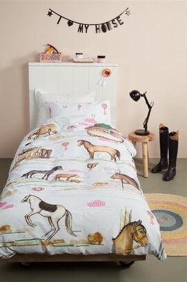 Beddinghouse Kids Horse Ranch Duvet Cover - Multi 120 x 150