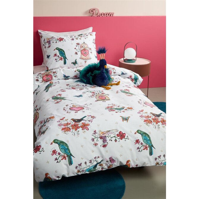 Beddinghouse Kids Sweet Birds Dekbedovertrek - Roze 100 x 135