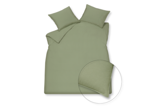 Vandyck Washed Cotton Duvet Cover Smoke Green 140x220