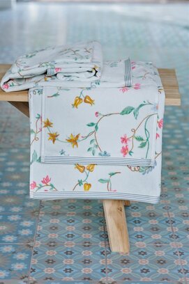 Pip Studio serviette de toilette Les Fleurs White 30x50