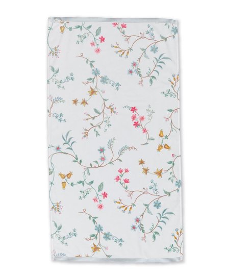 Pip Studio handdoek Les Fleurs White 55x100