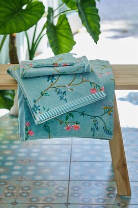 Pip Studio serviette de toilette Les Fleurs Bleu 30x50