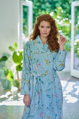 Pip Studio Les Fleurs Badjas - Blauw XXL