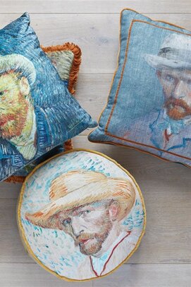 Beddinghouse x Van Gogh Museum Self Portrait Vincent Blue oreiller décoratif