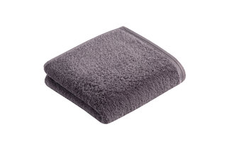 Vossen handdoek Vegan Life dunkelgrau 50x100