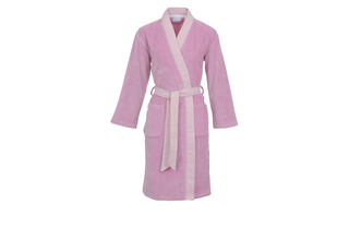 Peignoir Carl Ross 37110 quartz rose/blanc taille L