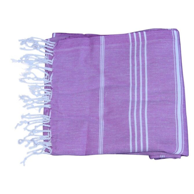 Serviette de Hamam 100%coton 100x180cm Violet