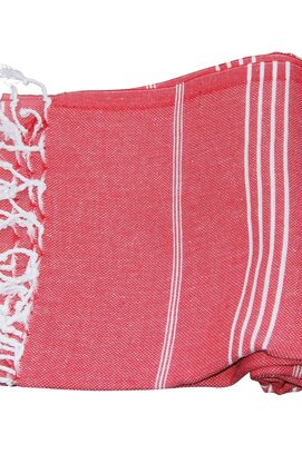 Hamamdoek 100%katoen 100x180cm Rood