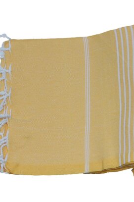 Hamamdoek 100%katoen 100x180cm Geel