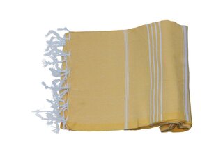 Hamamdoek 100%katoen 100x180cm Geel