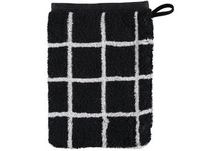 Cawö Zoom Karo Washandje schwarz