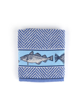 Bunzlau Castle Keukendoek Fish Royal Blue