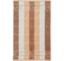 Cawo Classic Blockstreifen Gastendoekje Zalm 30x50