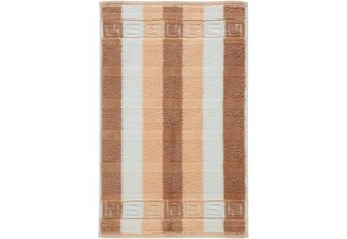 Cawo Classic Blockstreifen Gastendoekje Zalm 30x50