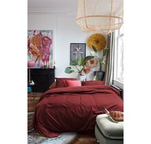At Home by BeddingHouse Tender Housse de couette - Rouge foncé 200 x 200/220 cm