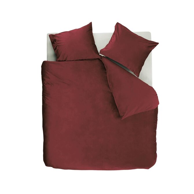 At Home by BeddingHouse Tender Housse de couette - Rouge foncé 200 x 200/220 cm