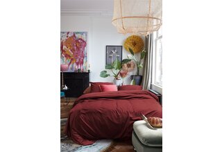 At Home by Beddinghouse Tender Dekbedovertrek - Donker Rood 240 x 200/220 cm