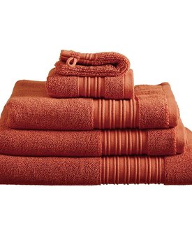 Beddinghouse Sheer set van 3 Handdoeken  Oranje 50 x 100 cm set van 3