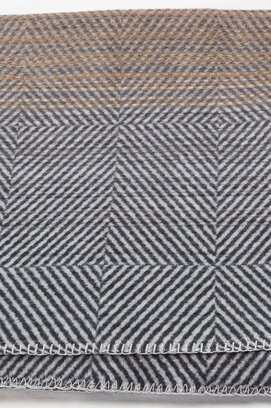 David Fussenegger SAVONA plaid "gradient/herringbone" 200x150 cm or/gris