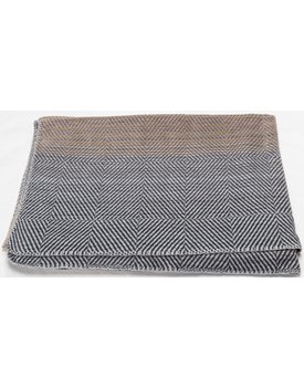 David Fussenegger SAVONA plaid "gradient/herringbone" 200x150 cm gold/grey