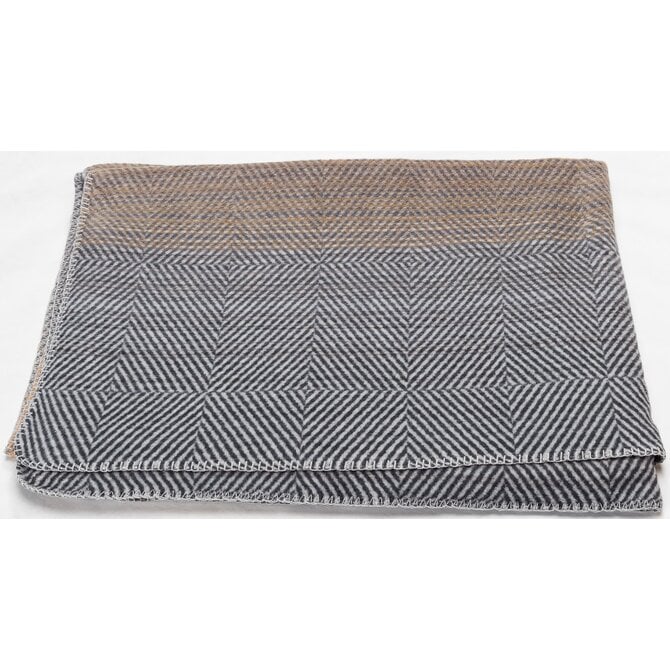 David Fussenegger SAVONA plaid "gradient/herringbone" 200x150 cm gold/grey