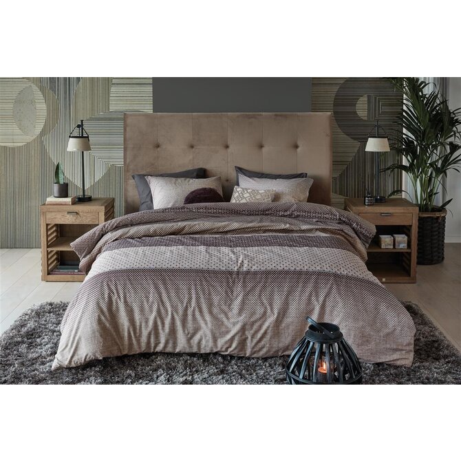 Riviera Maison Retrograde Housse de couette - Brown 140 x 200/220 cm + 1x 60 x 70 cm