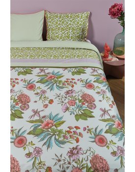 Oilily Line Flower Dekbedovertrek - Multi 240 x 200/220 cm + 2x 60 x 70 cm