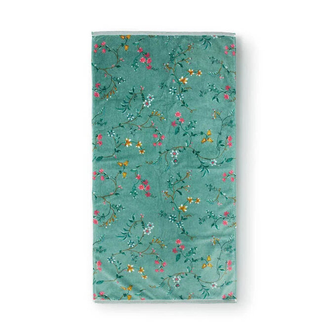 Pip Studio handdoek Les Fleurs Green 55x100