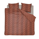 Damai Atomy set de housse de couette bio satin 240 x 200/220 cm atomy brick red