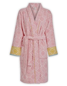 Pip Studio Jacquard Check Badjas - Roze M