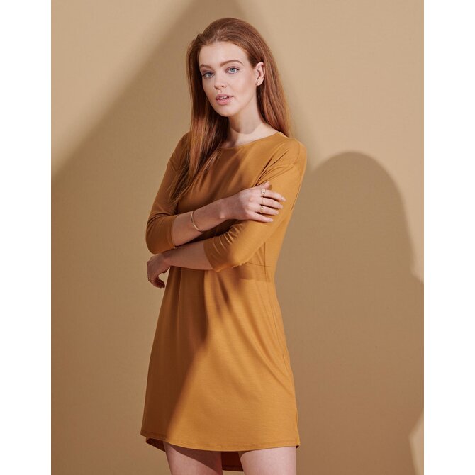 Essenza Lykke Uni Chemise de nuit manches 3/4 L Cashew