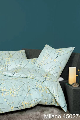 Janine Dekbedovertrek Milano 45029/02 Rauchblau 240x200/220