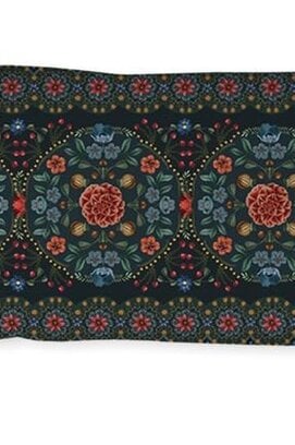 Pip Studio Tapis forestier Coussin rectangulaire - Bleu foncé 30 x 90 cm