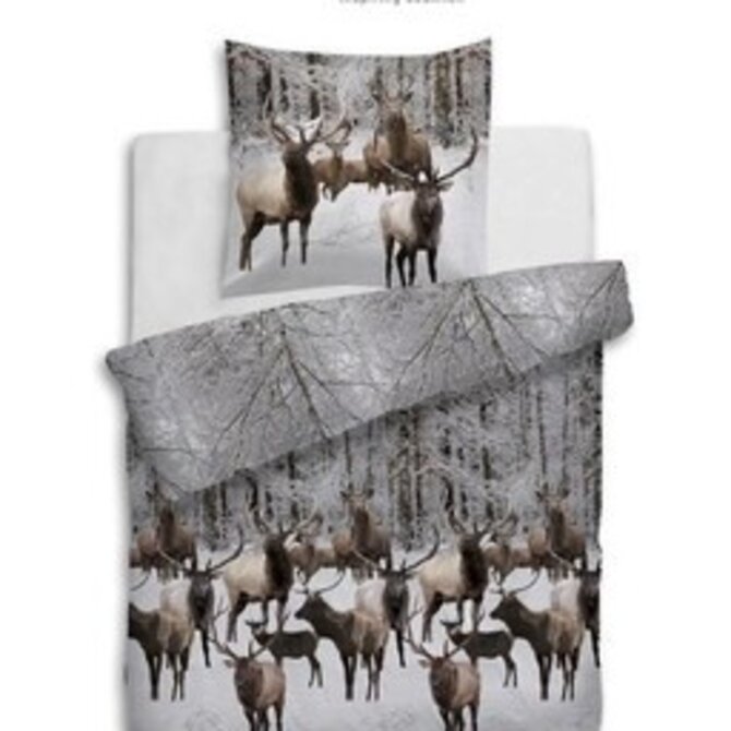 Heckett&Lane Enveloppe de couette Ralph Taupe/Grey 200x200/220