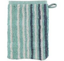 Cawö Noblesse Lines Streifen Gant de toilette seegrün