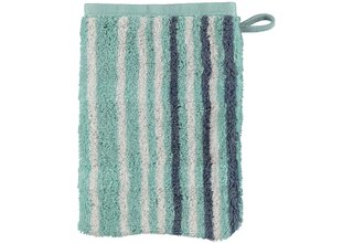 Cawö Noblesse Lines Streifen Gant de toilette seegrün