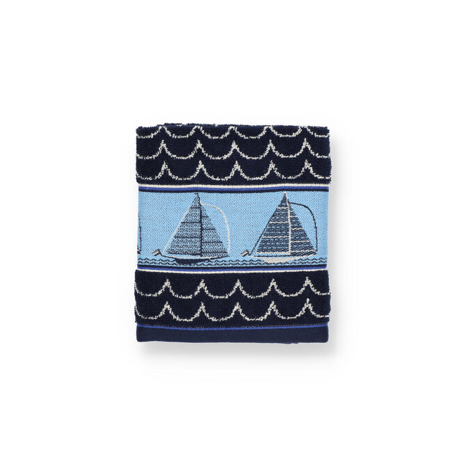 Bunzlau Castle Keukendoek Boat Dark Blue