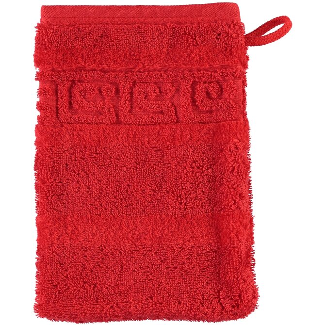 Cawö Noblesse Uni Gant de toilette rouge