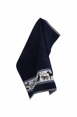 Bunzlau Castle Kitchen Towel Dogs Dark Blue (essuie-tout chien)