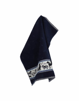 Bunzlau Castle Keukendoek Dogs Dark Blue