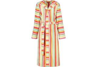 Cawo Dames Badjas 7081 Badstof met Capuchon Multi 44
