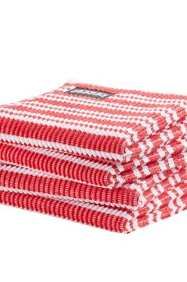 DDDDD vaatdoek Stripe red 30 x 30 cm