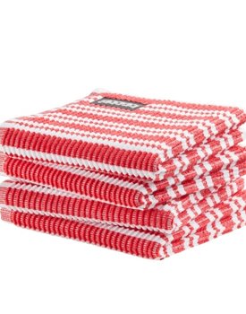 DDDDD vaatdoek Stripe red 30 x 30 cm