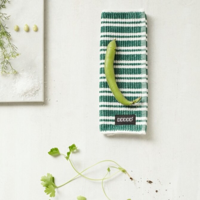 DDDDD vaatdoek Stripe green 30 x 30 cm