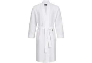 Morgenstern badjas Luca wafelstof Kimono 120cm Wit S