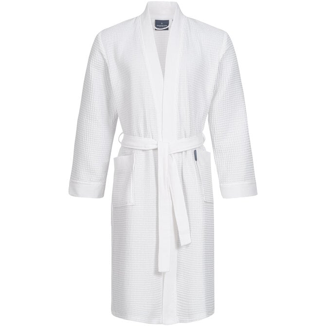 Morgenstern peignoir Luca tissu gaufré Kimono 120cm Blanc XL