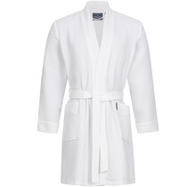 Peignoir Morgenstern Sascha Kimono tissu gaufré court 100cm Blanc M