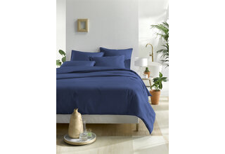 De Witte Lietaer OLIVIA Dekbedovertrek Blue indigo 240x200/220