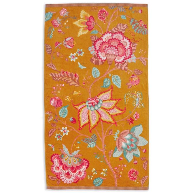 Pip Studio Pip Flowers Serviette de plage - Jaune 100 x 180 cm