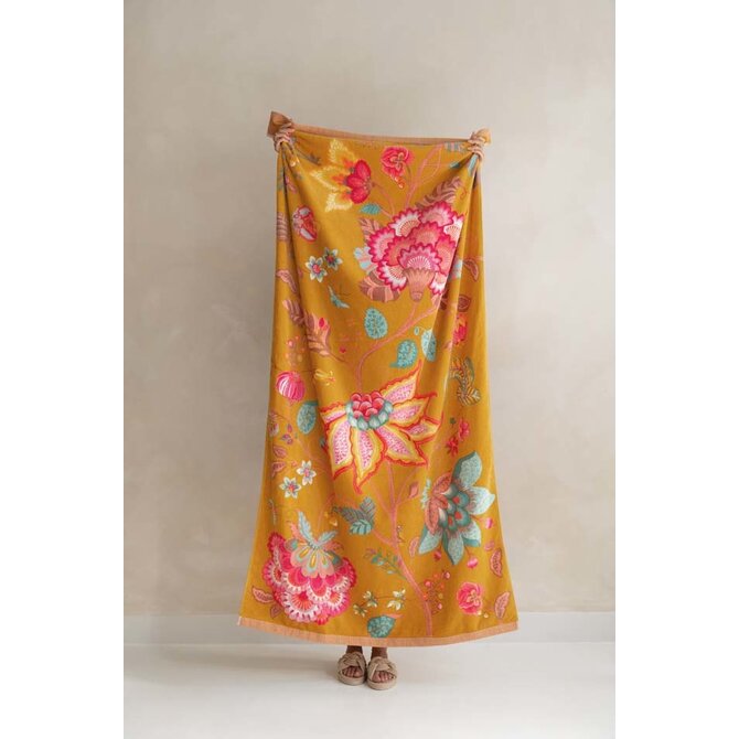 Pip Studio Pip Flowers Strandlaken - Geel 100 x 180 cm
